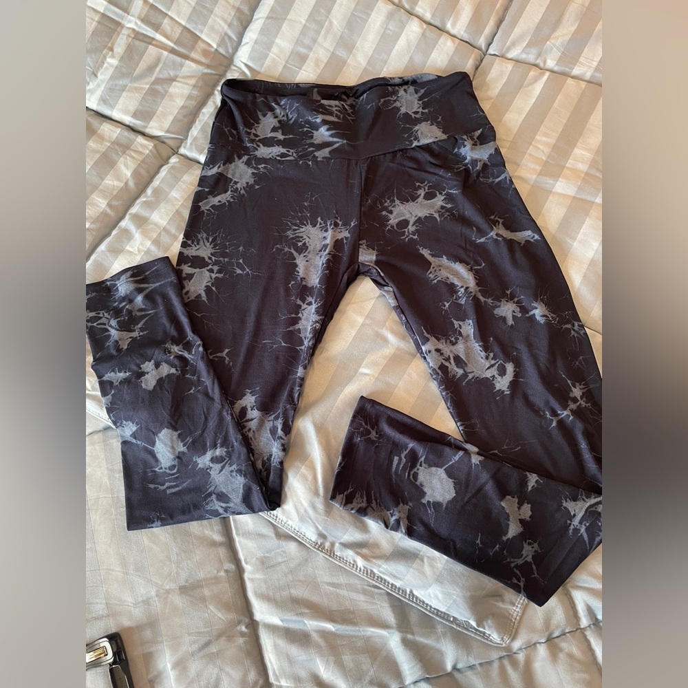 Women's Blue Tie-Dye Leggings